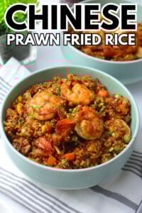 Chinese prawn fried rice.