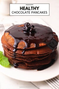 Healthy chocolate pancakes.