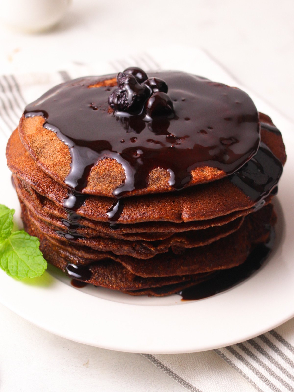 Wholewheat chocolate pancakes.