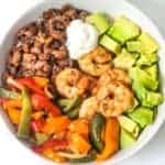 naked shrimp burrito in a bowl