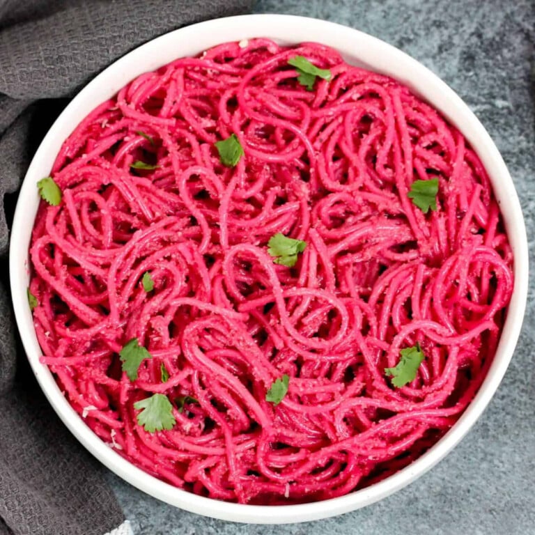 Beetroot flavored spaghetti.