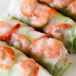 Shrimp rice paper rolls.
