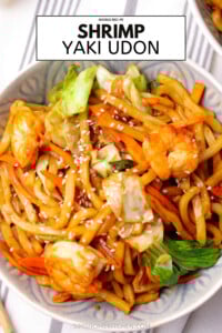 Prawn yaki udon.