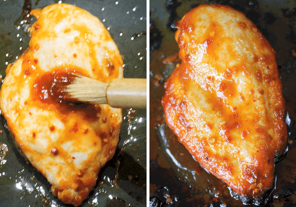 basting fillets with firecracker marinade