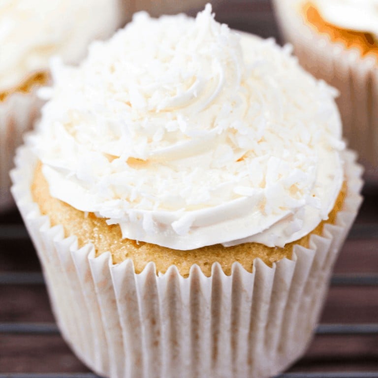 coconut rum flavor cupcake