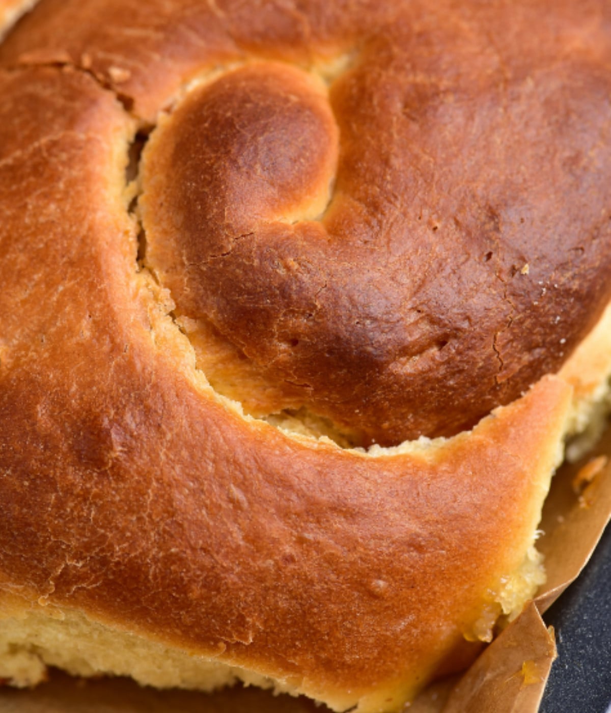 Baked Belgian bun.
