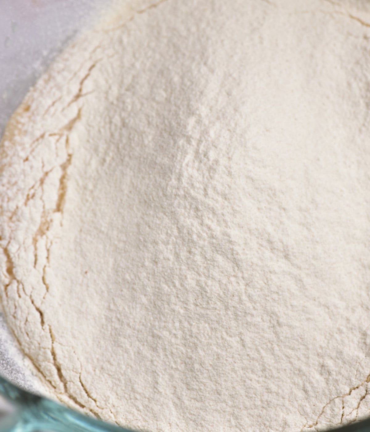 Flour in a bowl.