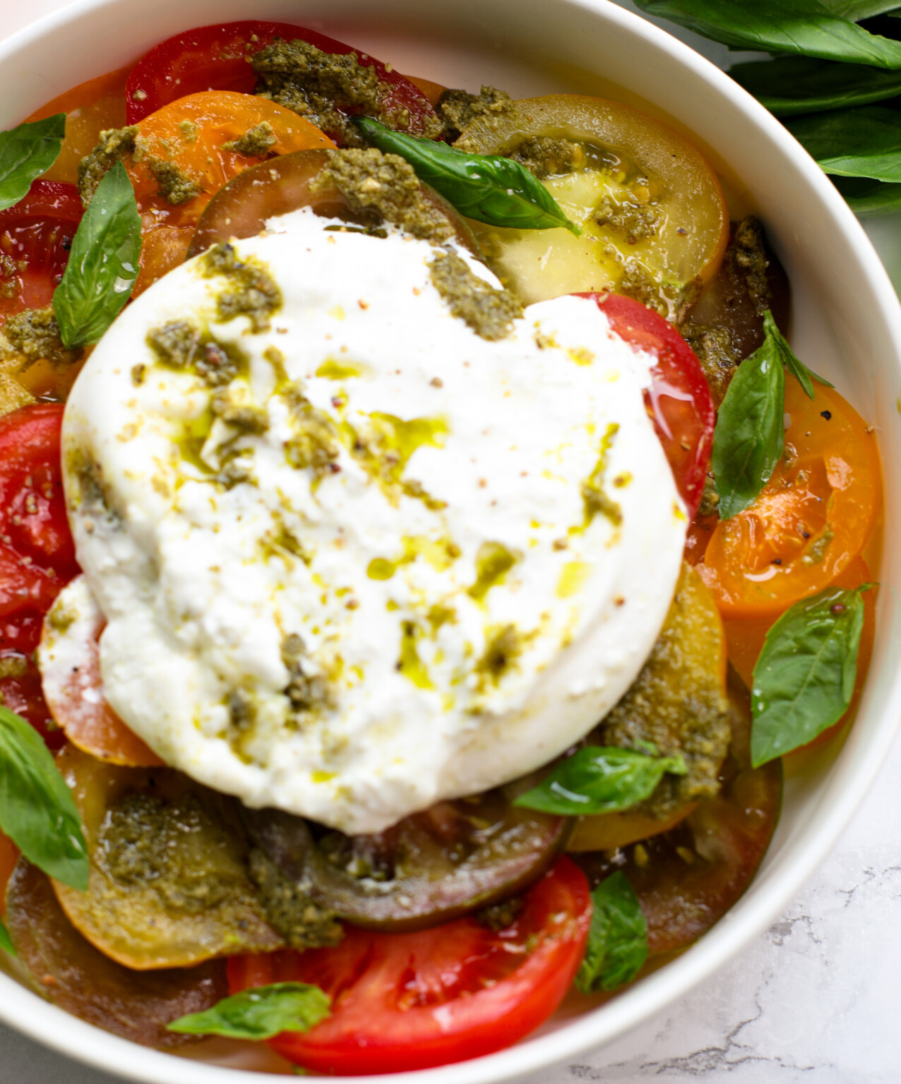 Quick Heirloom Tomato Burrata Salad Sims Home Kitchen