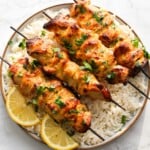 chicken meat kebab.
