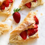 strawberry and cream puff pastry..
