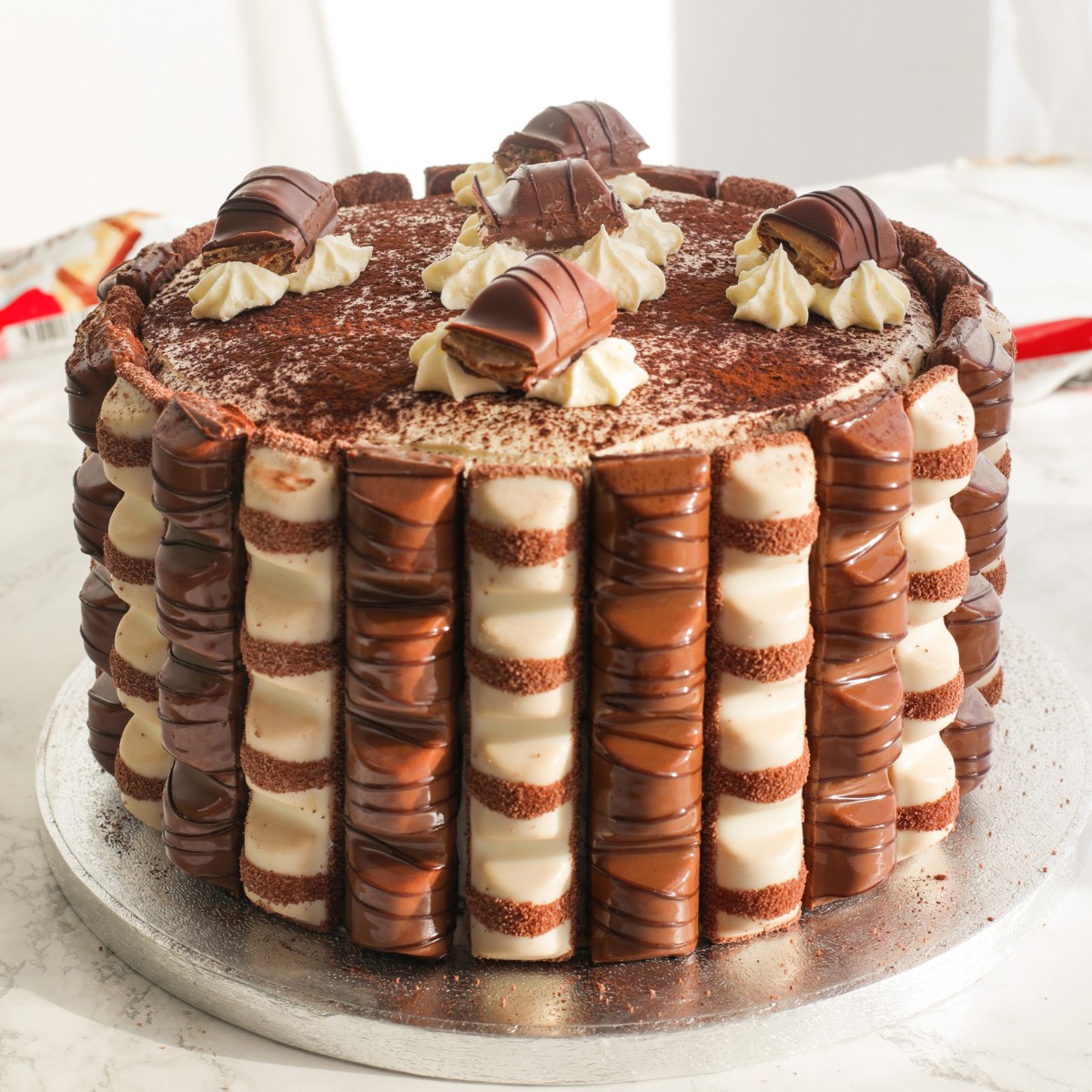 Simple White Kinder Bueno Cake Sims Home Kitchen