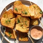 fried accordion potatoes.