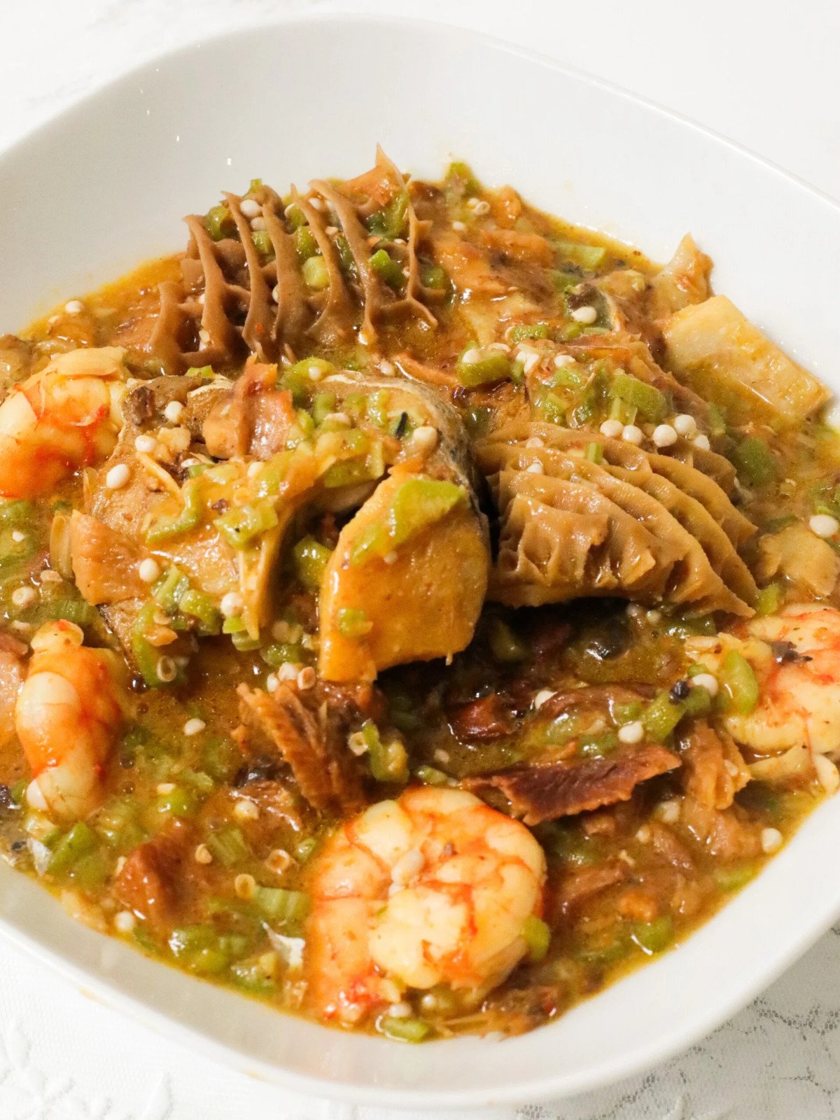 Nigerian okra soup.
