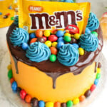 Peanut m and m cake.