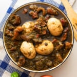 Aya mase designer stew in a bowl.