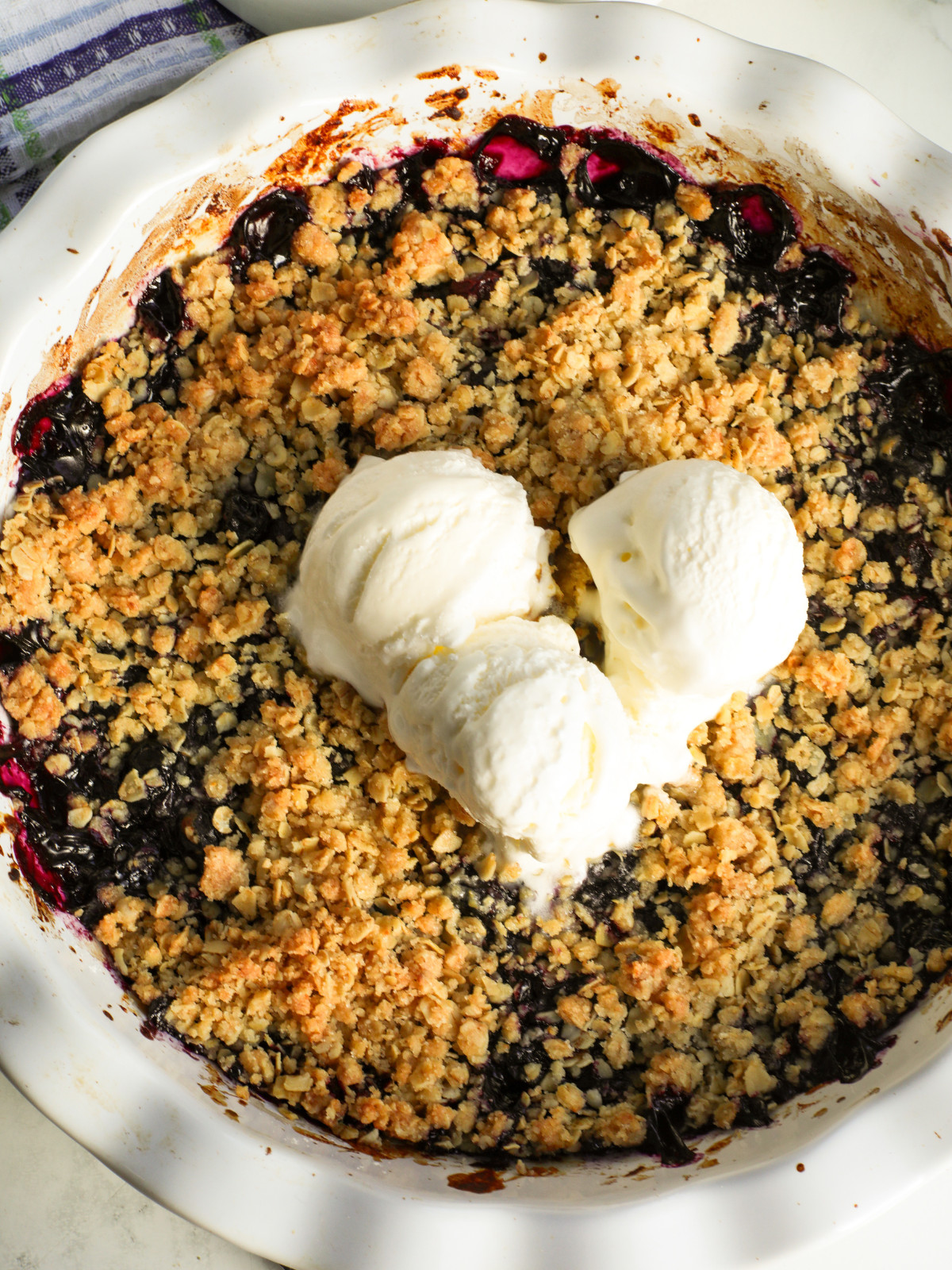 Blueberry crisp.