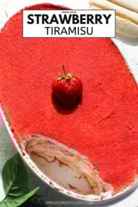 Strawberries tiramisu.