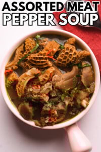 Meat pepper soup.