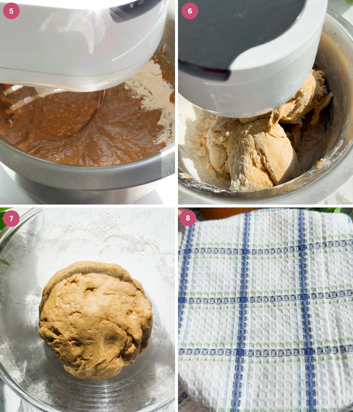 Pumpkin flavored bun dough mixed in a bowl left to rise.
