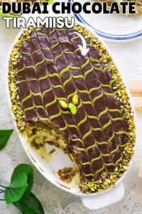 Dubais chocolate pistachio tiramisu.