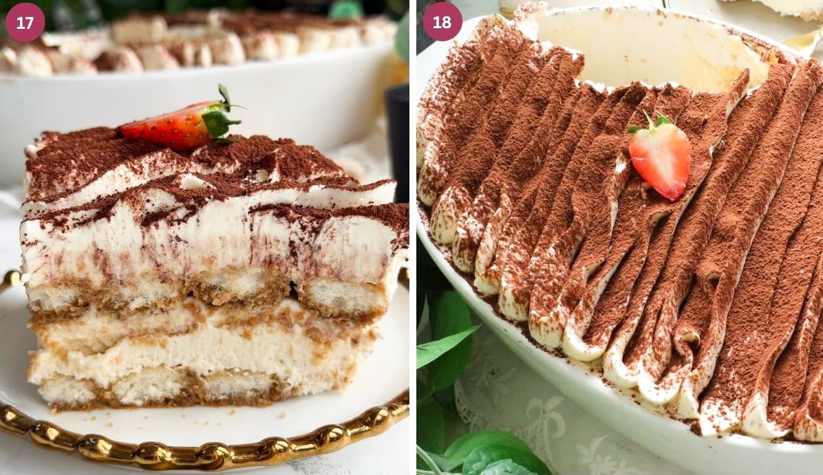 A slice of bailey tiramisu.