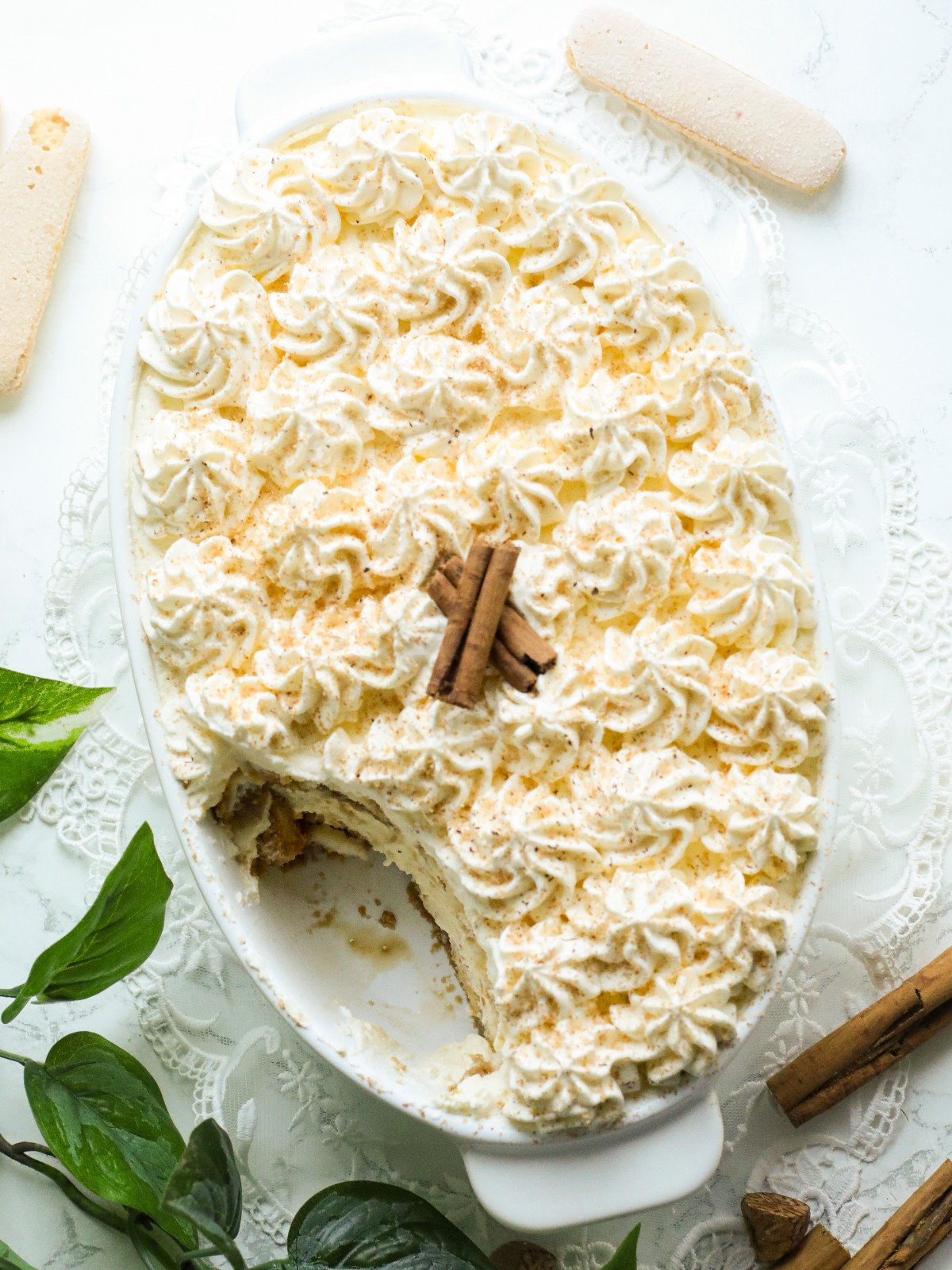 Egg nogg tiramisu recipe.