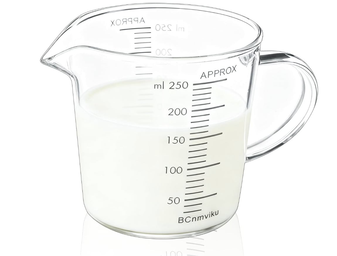 Glass jug.