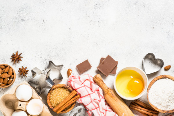 Baking ingredients.