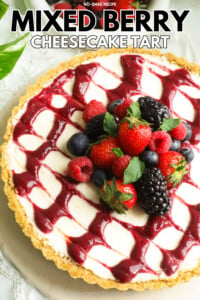 Mixed berry tart.