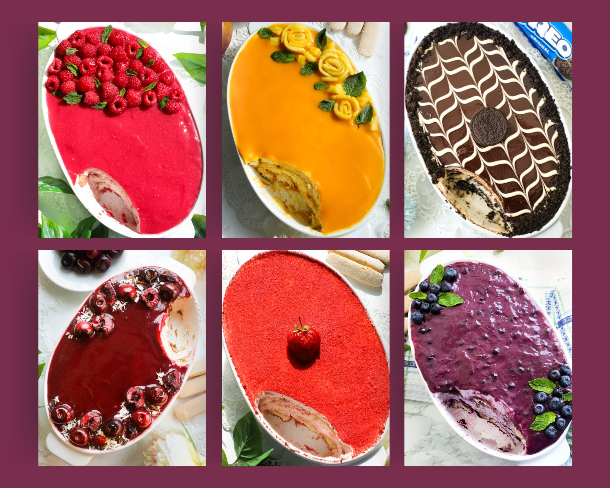 Tiramisu collage.