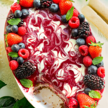 Tiramisu with berries.